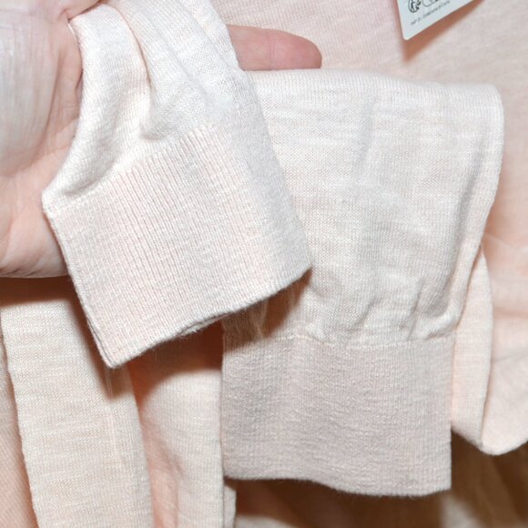 NWT Esprit L Lightweight Peach Pullover Long Sleeve Sweater Shoulder Buttons - Picture 7 of 10